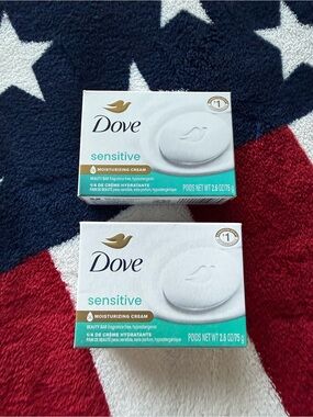Dove Sensitive Moisturizing Cream Beauty Bar - White (Pack of 2)